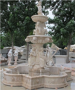 Hand Carved Garden Stone Fountain