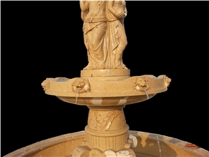 Nice Hand Carved Stone Outdoor Fountain