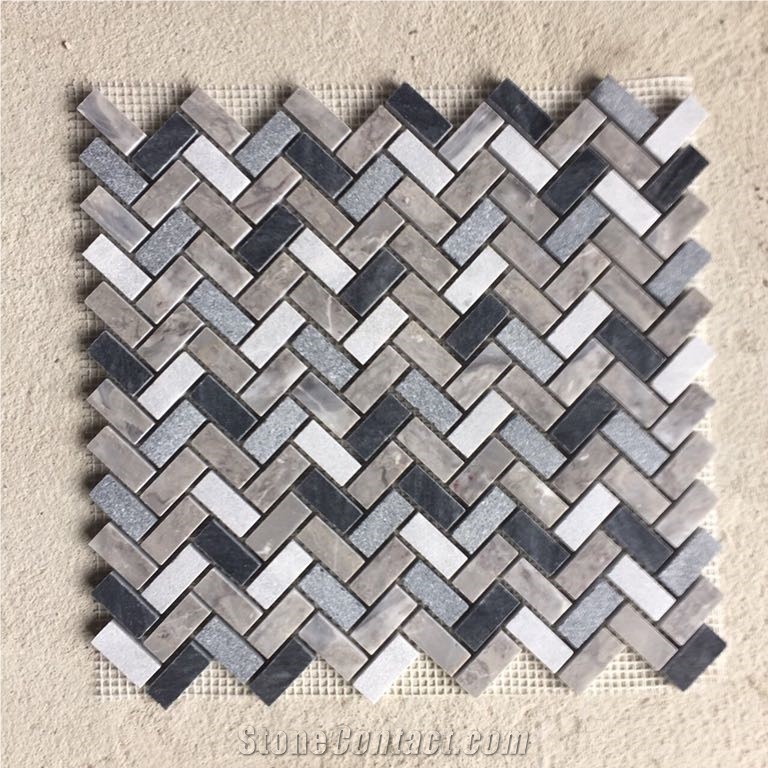 Micro Mosaics, Marble Linear Strips Mosaic