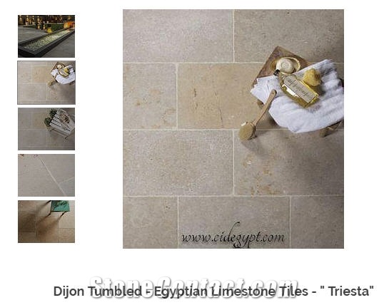 Dijon Tumbled-Egyptian Limestone Tiles-Triesta