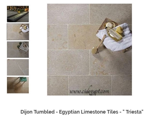Dijon Tumbled-Egyptian Limestone Tiles-Triesta