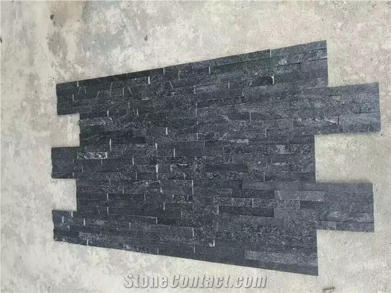 Black Quarzite Culture Stone,Ledge Cladding