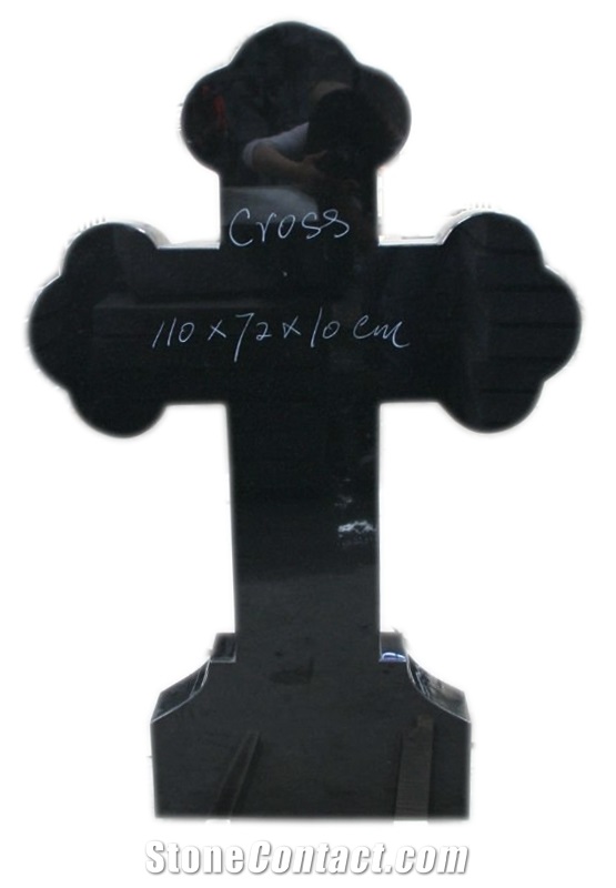 Best Quality China Black Granite Cross Headstone