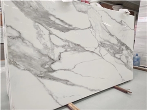 Calacatta Crystallized Glass Artificial Marble Stone