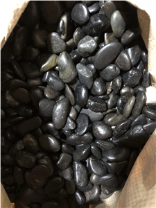 Black White Mixed Polished Pebble Stone