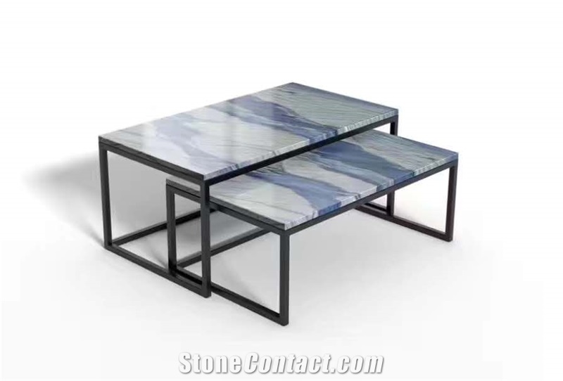 Classical Blue Azul Macaubas Table Furniture