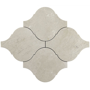 Fan Shaped Carrara White Marble Mosaic for Background Decoration, Wall Tile