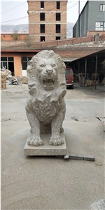 Garden Decoration Granite Handcraft Lion Sculpture