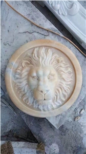Garden Decoration Handcraft Lion Head Sculpture