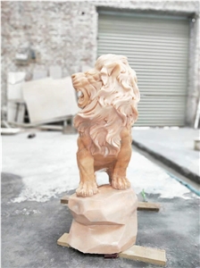 Garden Decoration Marble Handcraft Lion Sculpture