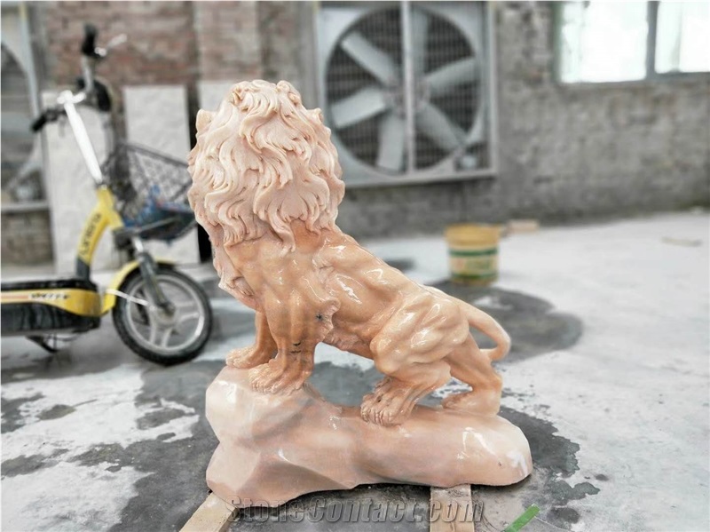 Garden Decoration Marble Handcraft Lion Sculpture
