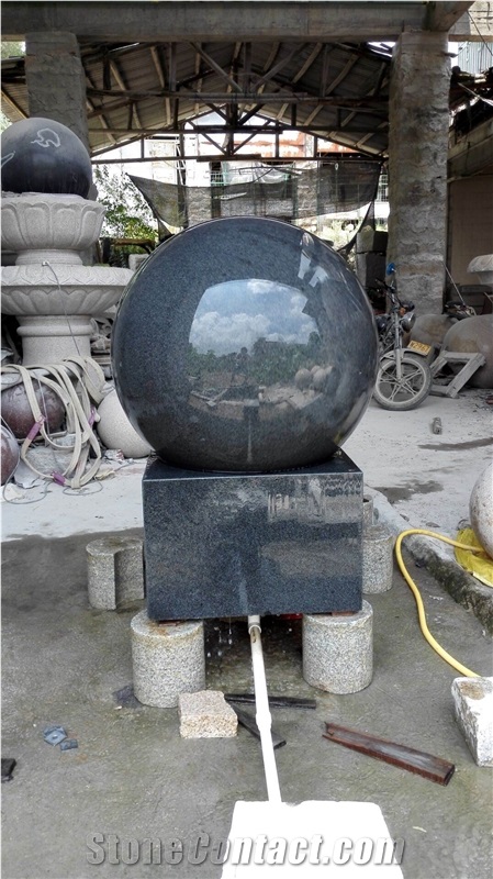 Granite Rolling Ball Fountain Decoration