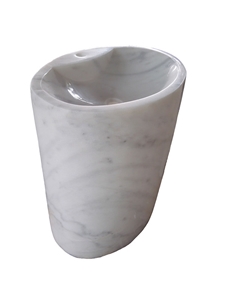 Jazz White Marble Slabs, Pedestal Basin