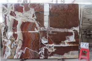 Red Onyx Slab Red with White Onyx Slab Walling Til
