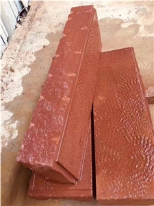 Red Sandstone Copping Red Kerbstone Natural Split