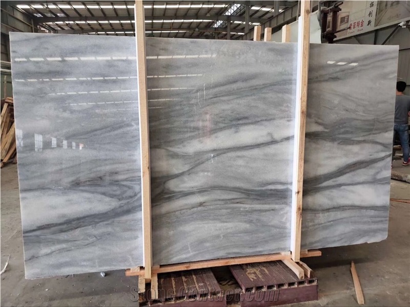 White Marble Slab Marble Grey Pattern Walling Tile