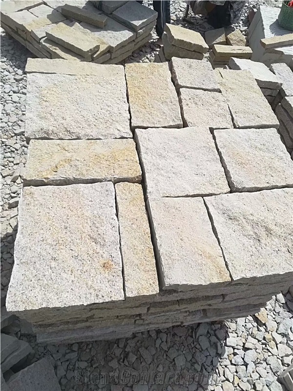 G682 Yellow Granite Wall Cladding Natural Split