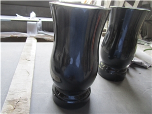 Shanxi Black Granite Vases,Shanxi Black Urns, Vase