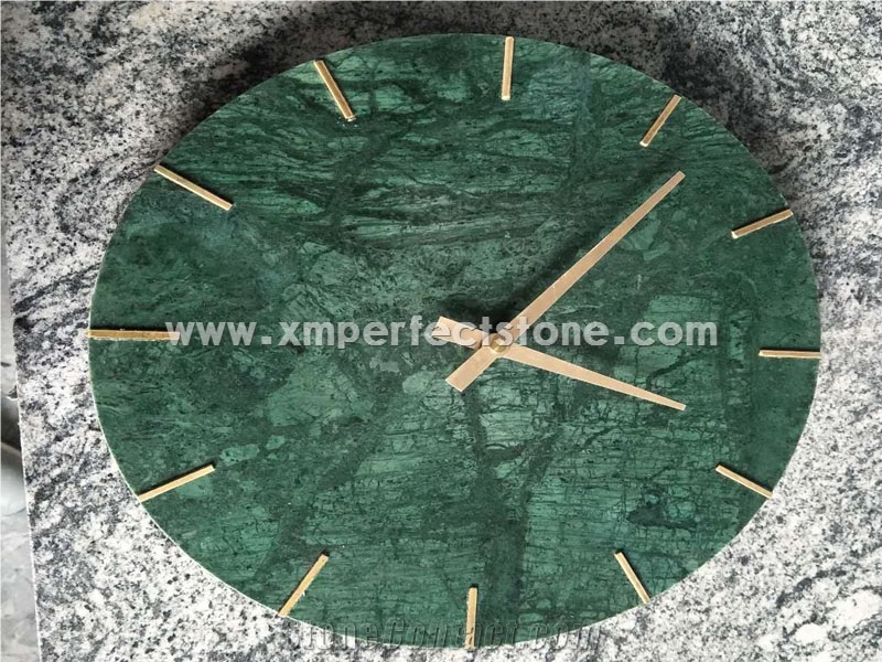 Customized Design White Marble Stone Wall Clock