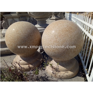 Hot Sell Round Granite Parking Stone Bollard