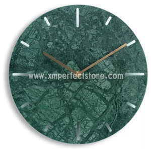 Natural Green Decoration Marble Clock