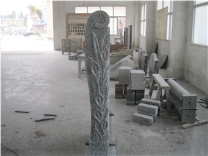 Gray Granite Celtic Cross Headstone Western Style