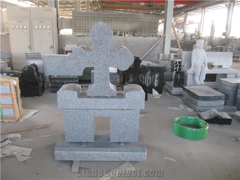 Imperial Grey Granite Stone Custom Cross