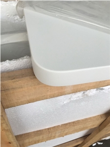 Pure White Quartz Slab Countertops Kitchen Tops