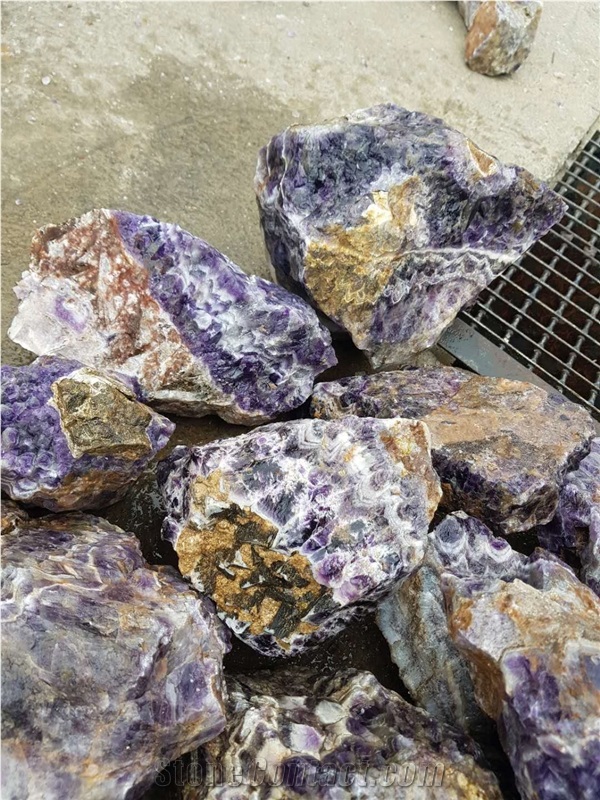Amethyst Slabs Purple Crystal Semiprecious Stone