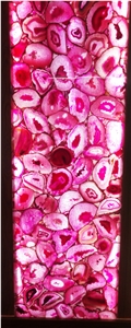 Semiprecious Stone Pink Agate Slab