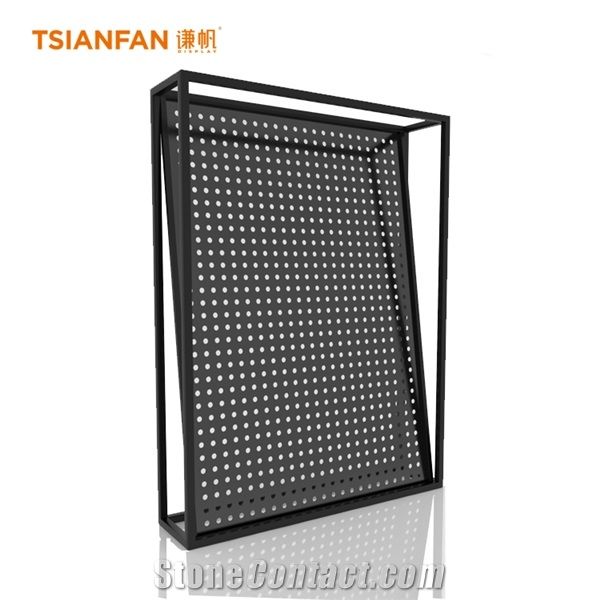 Black Color Mosaic Wall Tiles Display with Hooks
