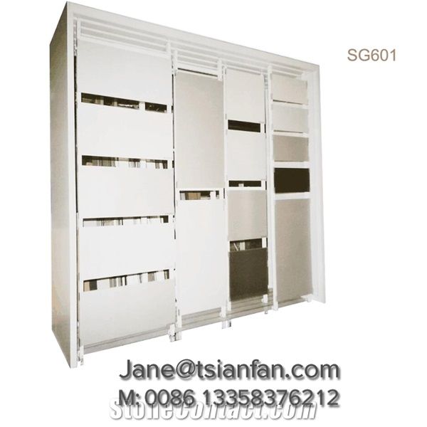 Push-Pull Ceramic Tile Display Stand for Floor