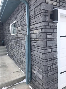 Gray Limestone Split Face Wall Tiles