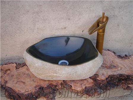 Bathroom Wash Oval Basins, Grey Stone Wash Basin