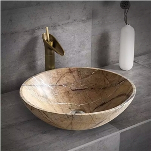 Rainforest Brown Marble Sink, Brown Wash Basins