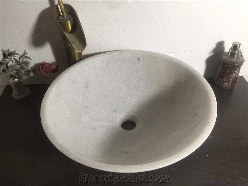 White Marble Wash Basin and Bathroom Sink