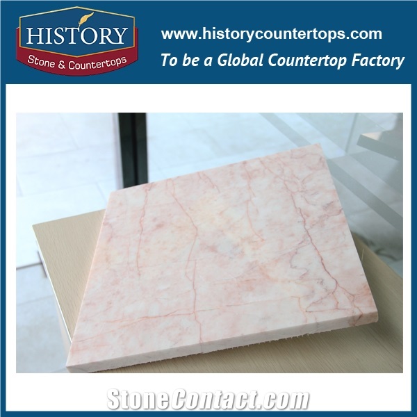 Elegant Wall Pink Marble Floor Tile 12x12