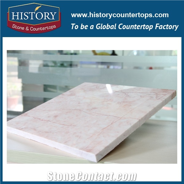 Elegant Wall Pink Marble Floor Tile 12x12