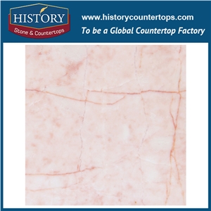 Light Pink White Marble Tiles for Floor and Wall