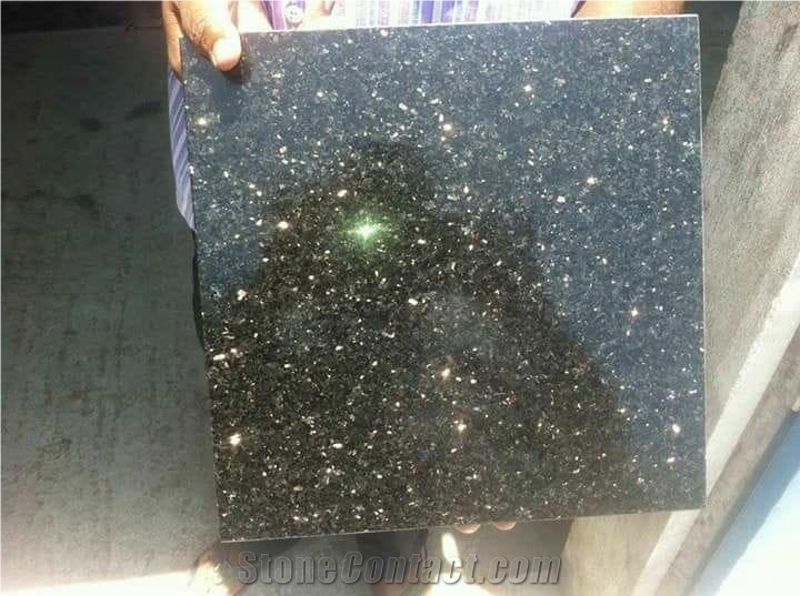 Black Galaxy Granite Block, India Black Granite