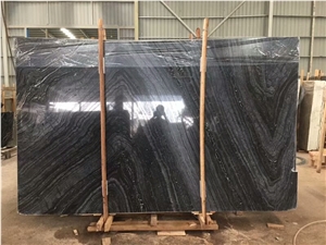 Black Antique Wooden Marble Bloack Large Slab