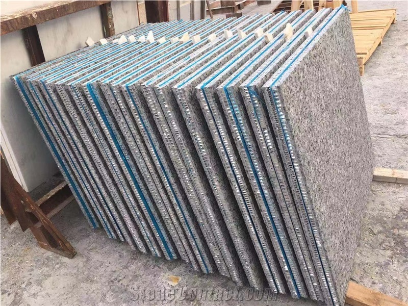Blue Pearl Veneer with Aluminum Honeycomb for Wall