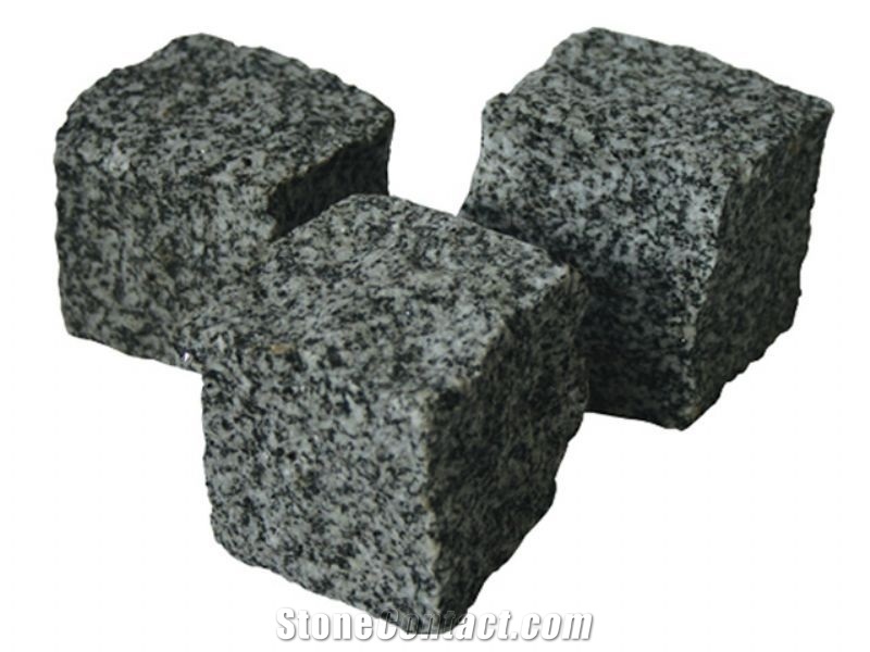 Sesame Grey Granite Cube Stone & Pavers