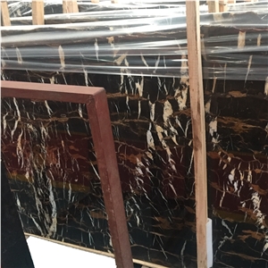 China Black Gold Marble Tiles for Floor 60x60
