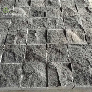 B652 Grey Basalt Natural Split Cube Stone Cobble