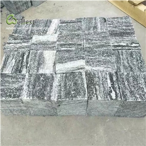 G302 Grey Granite Cube Paver Middle Size Pavement