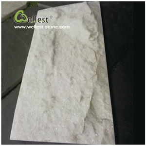 Qt 309 White Quartzite Mushroom Stone Wall