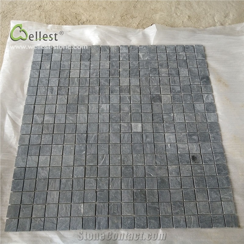 St18 Black Slate Mosaic Pattern