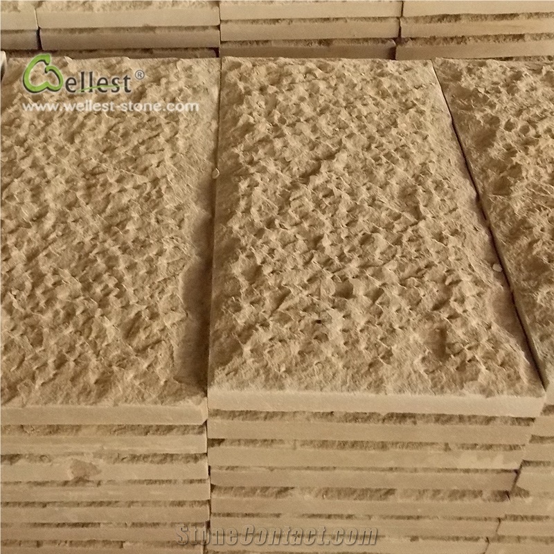 Sy156 Beige Sandstone Handmade Mushroomed Tile