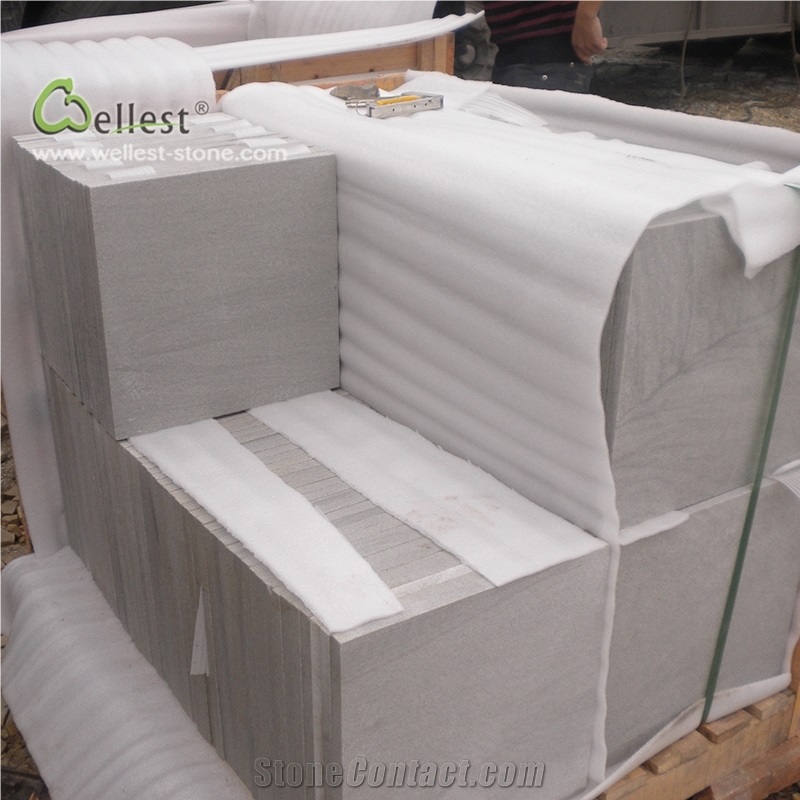 Sy157 White Silver Sandstone Cut to Size Honed